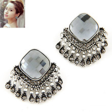 Korean stud earrings metal tassel cool stud earrings